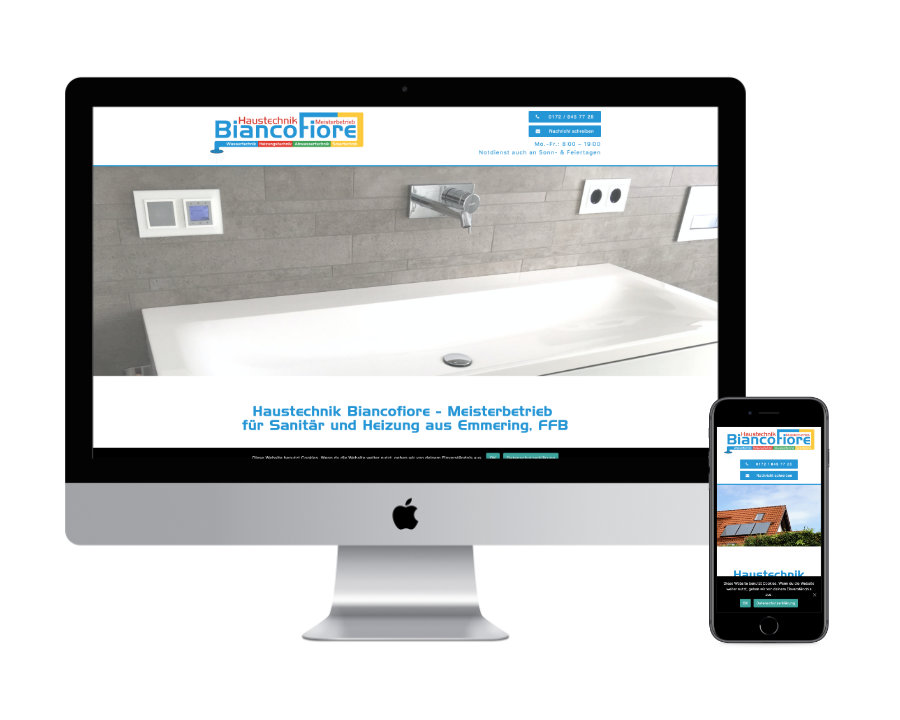 Haustechnik WordPress Webdesign Mockup