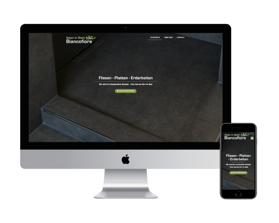 Ideen in Stein WordPress Design Mockup